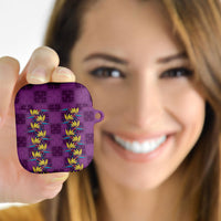 Hawaii Waikiki King AirPods Case Purple Quilt With Pua Manu LT05 - Polynesian Pride