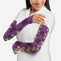Hawaii Waikiki King Arm Sleeves Purple Quilt With Pua Manu LT05 - Polynesian Pride