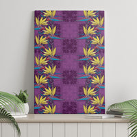 Hawaii Waikiki King Canvas Wall Art Purple Quilt With Pua Manu LT05 - Polynesian Pride