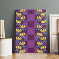 Hawaii Waikiki King Canvas Wall Art Purple Quilt With Pua Manu LT05 - Polynesian Pride