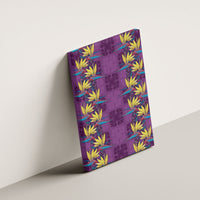 Hawaii Waikiki King Canvas Wall Art Purple Quilt With Pua Manu LT05 - Polynesian Pride