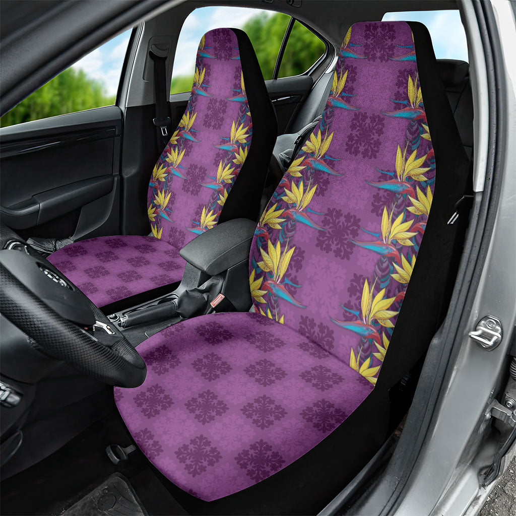 Hawaii Waikiki King Car Seat Cover Purple Quilt With Pua Manu LT05 - Polynesian Pride