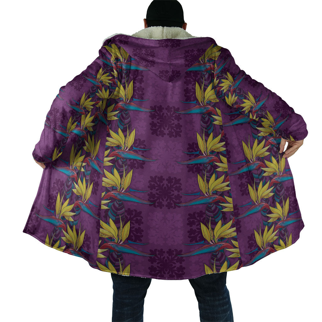 Hawaii Waikiki King Cloak Purple Quilt With Pua Manu LT05 - Polynesian Pride