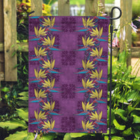 Hawaii Waikiki King Garden Flag Purple Quilt With Pua Manu LT05 Garden Flag Purple - Polynesian Pride