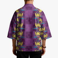 Hawaii Waikiki King Kimono Purple Quilt With Pua Manu LT05 - Polynesian Pride