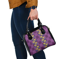 Hawaii Waikiki King Shoulder Handbag Purple Quilt With Pua Manu LT05 - Polynesian Pride