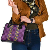 Hawaii Waikiki King Shoulder Handbag Purple Quilt With Pua Manu LT05 - Polynesian Pride