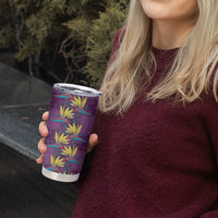 Hawaii Waikiki King Tumbler Cup Purple Quilt With Pua Manu LT05 - Polynesian Pride