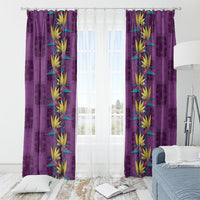 Hawaii Waikiki King Window Curtain Purple Quilt With Pua Manu LT05 - Polynesian Pride