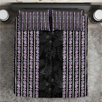 Hawaii Queen Liliuokalani Bedding Set Hawaiian Lei Pua Kalaunu LT05 Black - Polynesian Pride