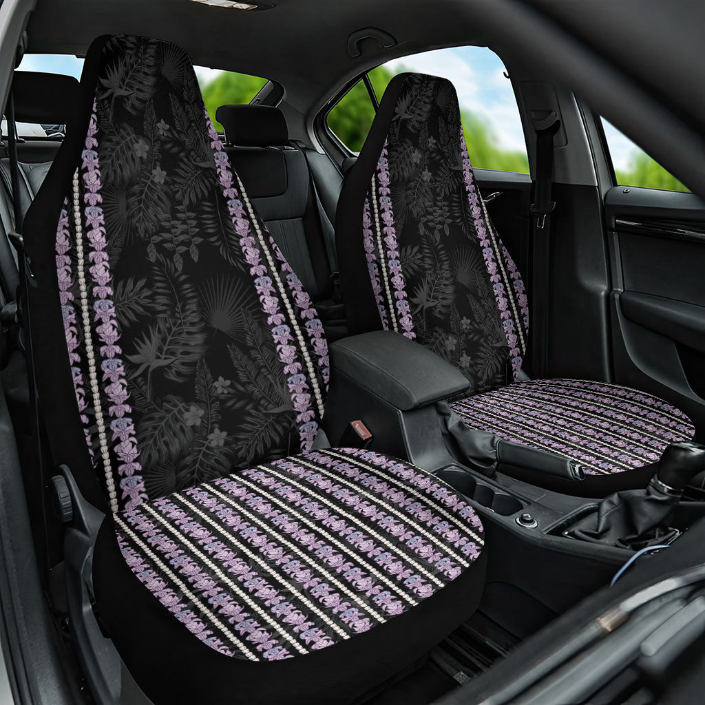 Hawaii Queen Liliuokalani Car Seat Cover Hawaiian Lei Pua Kalaunu LT05 One Size Black - Polynesian Pride