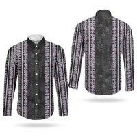 Hawaii Queen Liliuokalani Couples Matching Off Shoulder Maxi Dress and Long Sleeve Button Shirt Hawaiian Lei Pua Kalaunu LT05 - Polynesian Pride