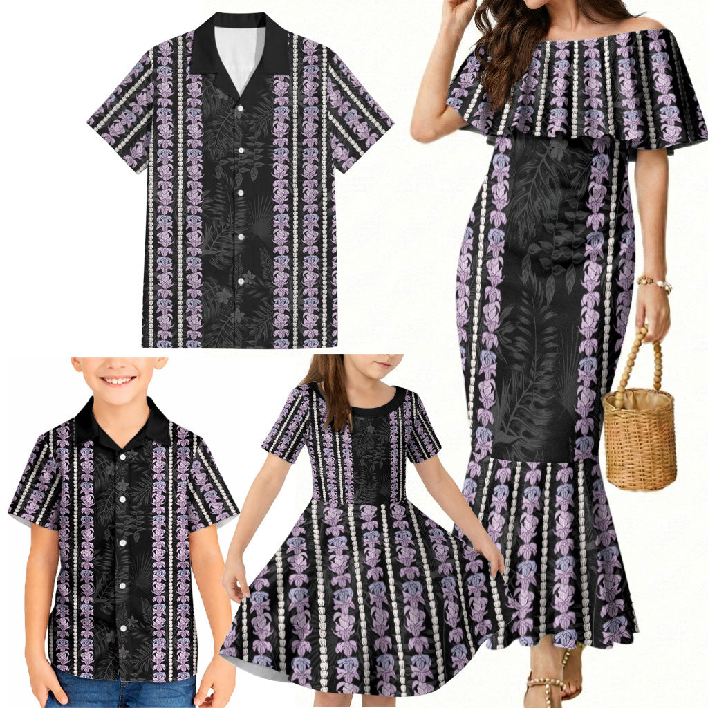 Hawaii Queen Liliuokalani Family Matching Mermaid Dress and Hawaiian Shirt Hawaiian Lei Pua Kalaunu LT05 - Polynesian Pride