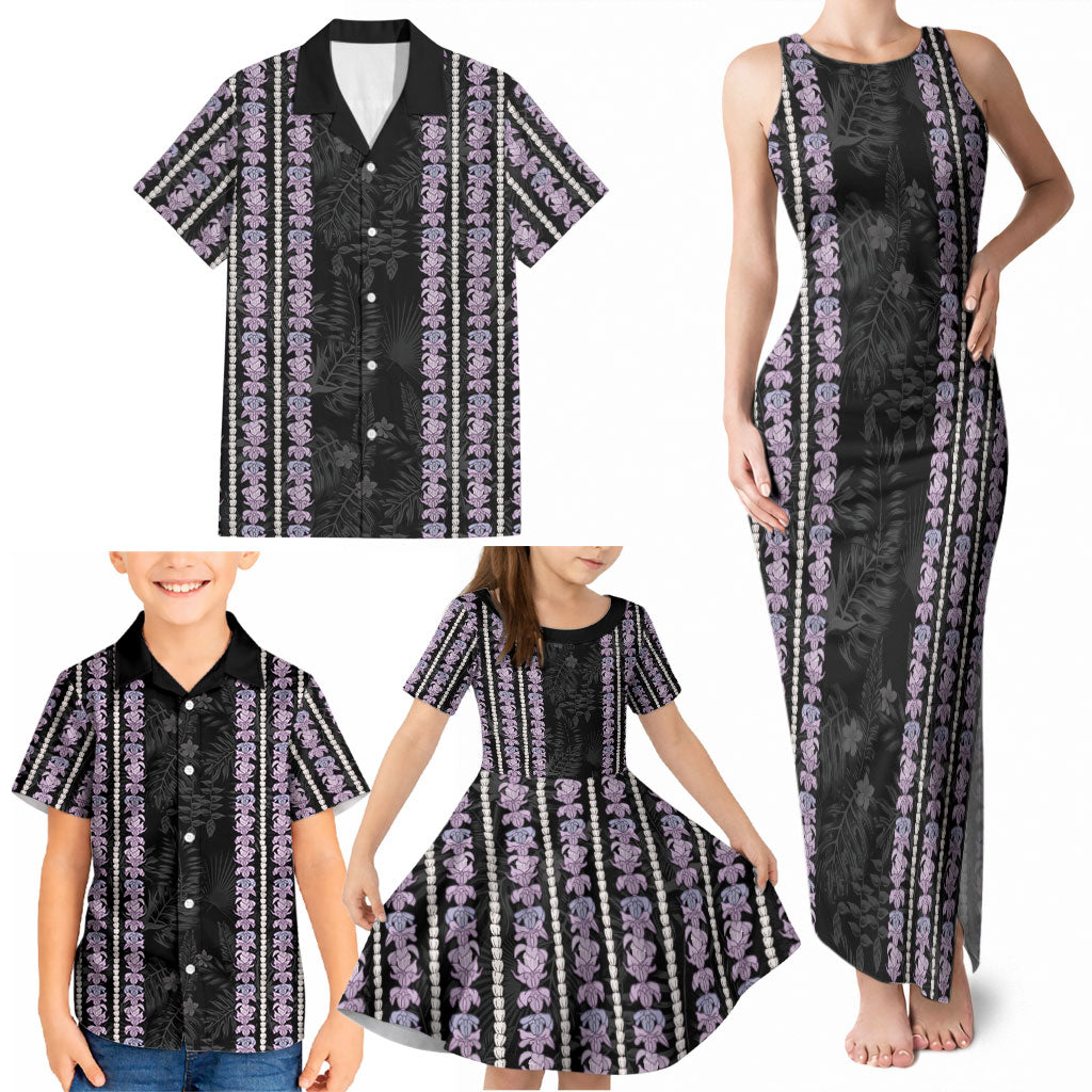 Hawaii Queen Liliuokalani Family Matching Tank Maxi Dress and Hawaiian Shirt Hawaiian Lei Pua Kalaunu LT05 - Polynesian Pride