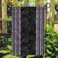 Hawaii Queen Liliuokalani Garden Flag Hawaiian Lei Pua Kalaunu LT05 Garden Flag Black - Polynesian Pride