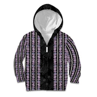 Hawaii Queen Liliuokalani Kid Hoodie Hawaiian Lei Pua Kalaunu LT05 Zip Hoodie Black - Polynesian Pride