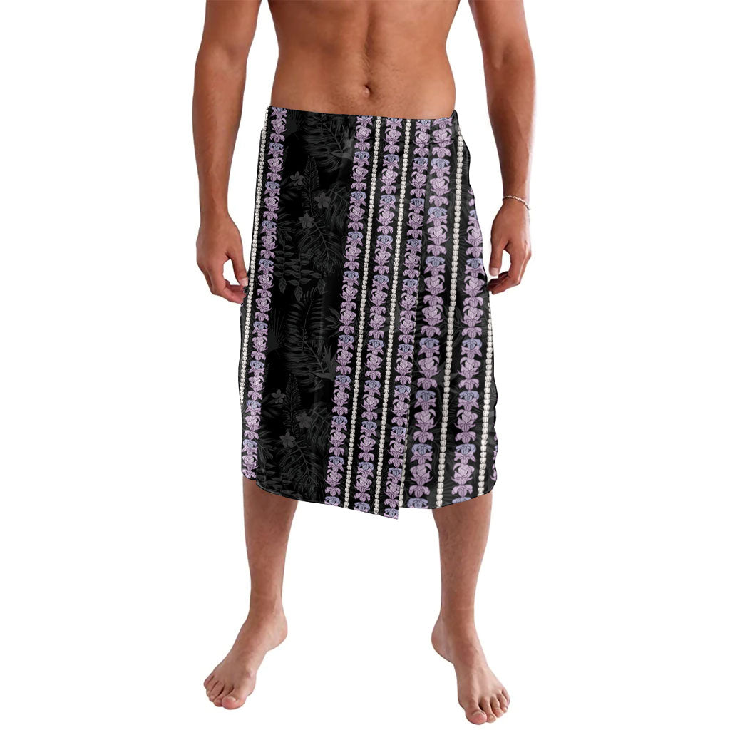 Hawaii Queen Liliuokalani Lavalava Hawaiian Lei Pua Kalaunu LT05 Black - Polynesian Pride