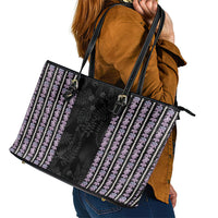 Hawaii Queen Liliuokalani Leather Tote Bag Hawaiian Lei Pua Kalaunu LT05 - Polynesian Pride