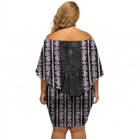 Hawaii Queen Liliuokalani Off Shoulder Short Dress Hawaiian Lei Pua Kalaunu LT05 - Polynesian Pride