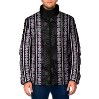 Hawaii Queen Liliuokalani Padded Jacket Hawaiian Lei Pua Kalaunu LT05 Men Black - Polynesian Pride