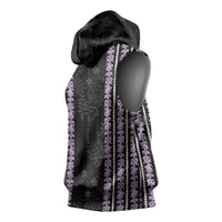 Hawaii Queen Liliuokalani Sleeveless Hoodie Hawaiian Lei Pua Kalaunu LT05 - Polynesian Pride