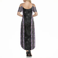 Hawaii Queen Liliuokalani Summer Maxi Dress Hawaiian Lei Pua Kalaunu LT05 - Polynesian Pride