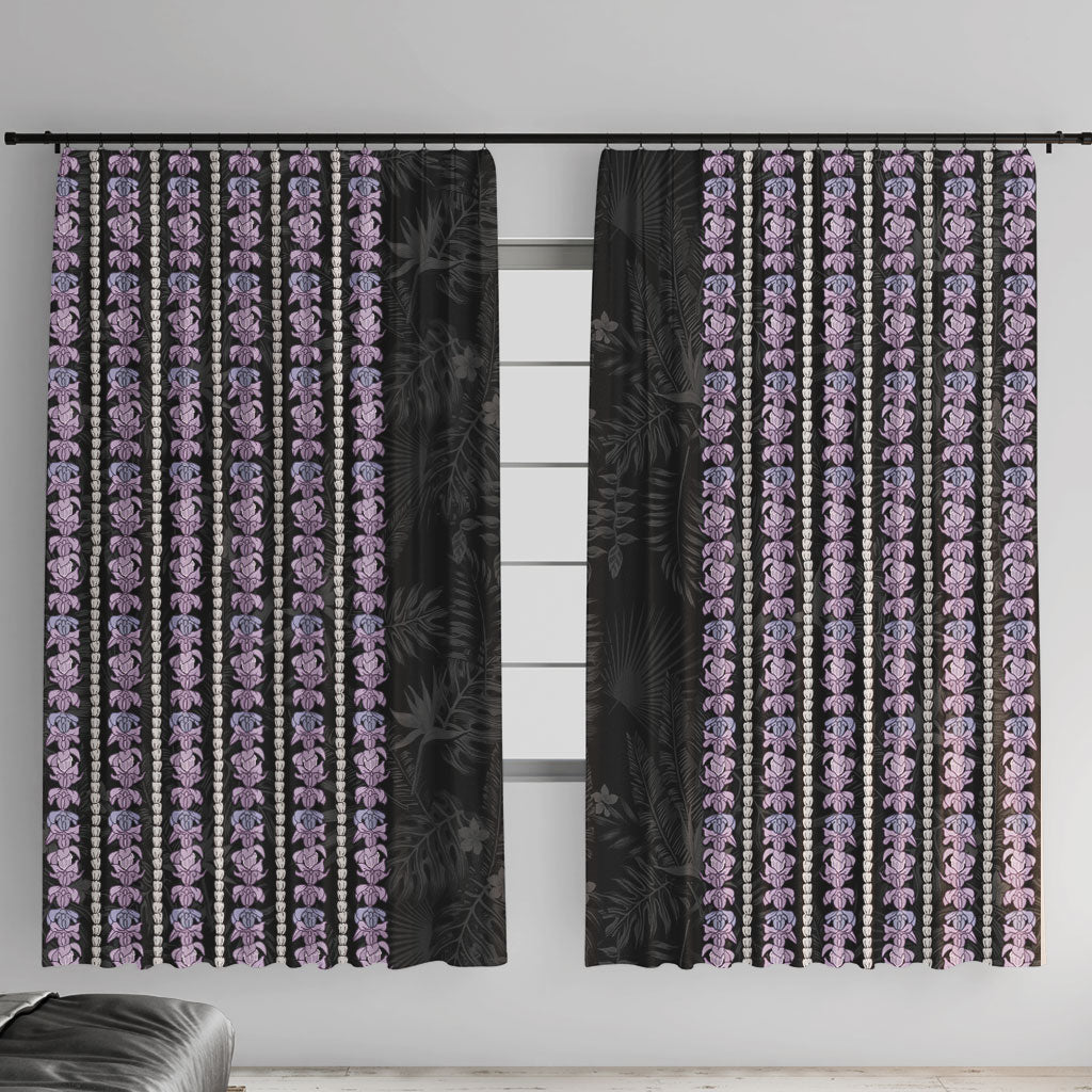 Hawaii Queen Liliuokalani Window Curtain Hawaiian Lei Pua Kalaunu