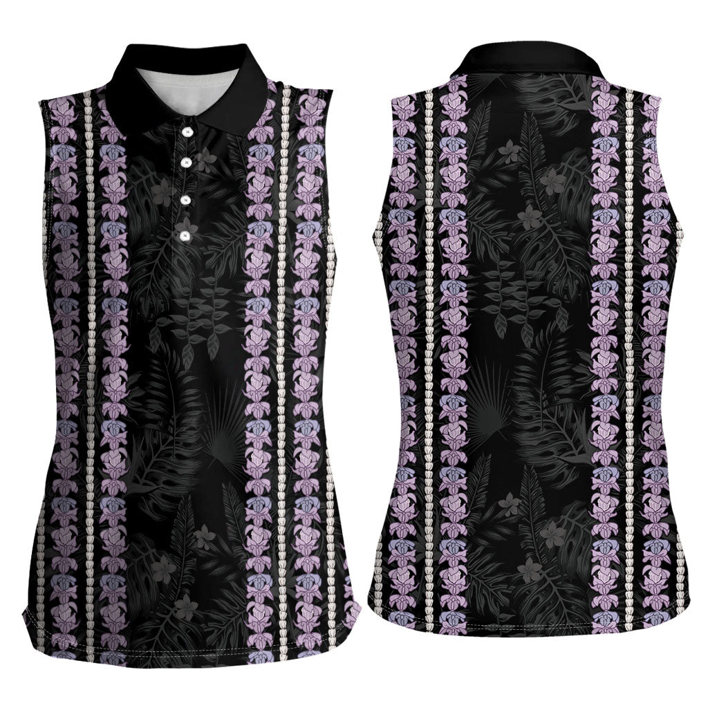 Hawaii Queen Liliuokalani Women Sleeveless Polo Shirt Hawaiian Lei Pua Kalaunu LT05 - Polynesian Pride