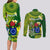 Personalized Cook Islands Couples Matching Long Sleeve Bodycon Dress and Long Sleeve Button Shirts Coat Of Arms Plumeria Polynesian Turtle LT05 - Polynesian Pride