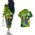 Personalized Cook Islands Couples Matching Off The Shoulder Long Sleeve Dress and Hawaiian Shirt Coat Of Arms Plumeria Polynesian Turtle LT05 - Polynesian Pride