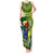 Personalized Cook Islands Tank Maxi Dress Coat Of Arms Plumeria Polynesian Turtle LT05 Women Green - Polynesian Pride