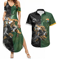 Custom South Africa And New Zealand Couples Matching Summer Maxi Dress and Hawaiian Shirt Springboks And Kiwis Rugby Rivalry