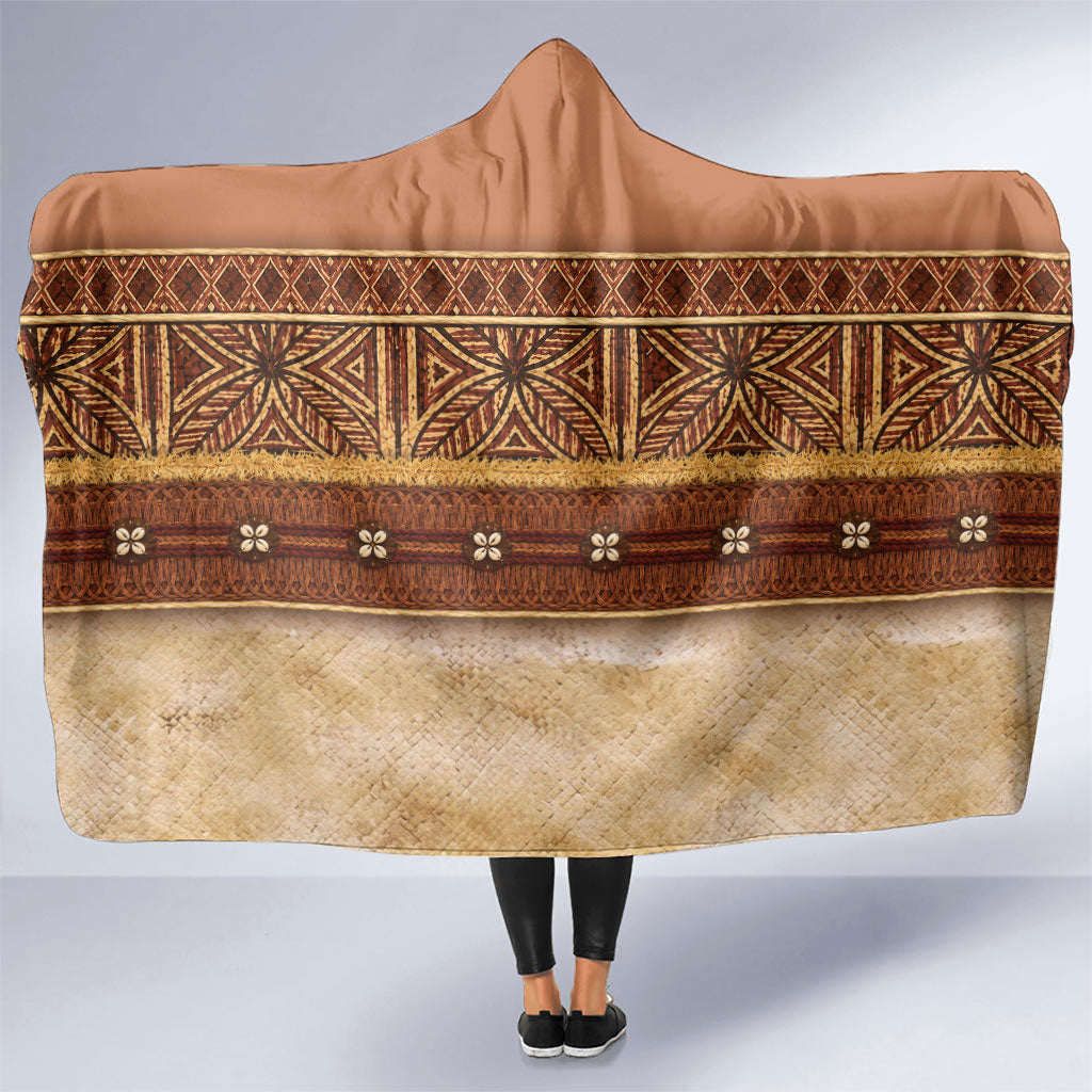 Polynesian Princess Inspired Cosplay Costume Hooded Blanket Traditional Tapa Pattern
