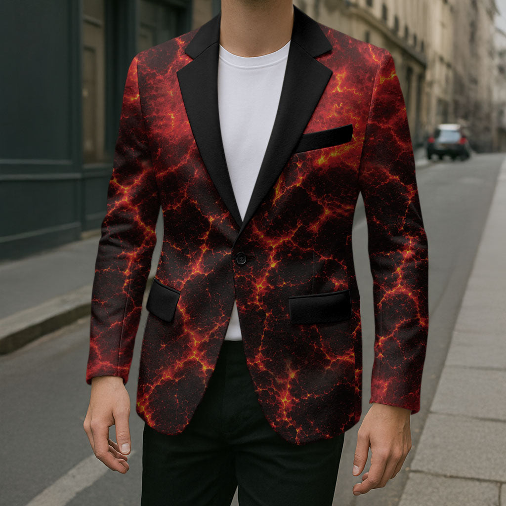 Lava Monster Costume Blazer Fiery Lava Spiral