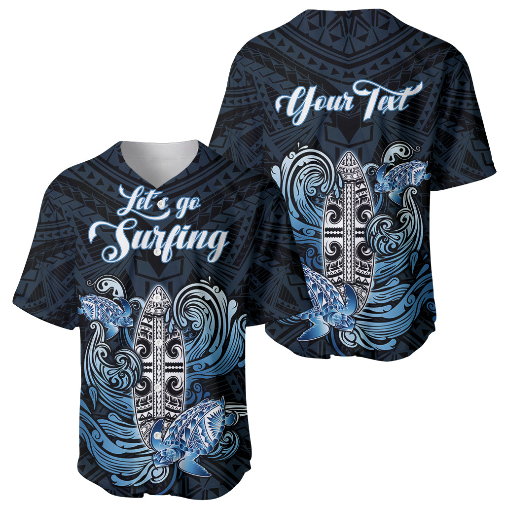Personalised Polynesia Go Surfing Baseball Jersey The Pacific Wave Of Water LT05 - Polynesian Pride