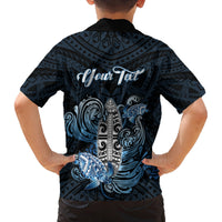 Personalised Polynesia Go Surfing Family Matching Puletasi Dress and Hawaiian Shirt The Pacific Wave Of Water LT05 - Polynesian Pride