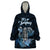 Personalised Polynesia Go Surfing Wearable Blanket Hoodie The Pacific Wave Of Water LT05 One Size Blue - Polynesian Pride