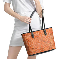 Lapita Culture Leather Tote Bag Iconic Double Face Pattern LT05 - Polynesian Pride