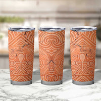 Personalised Lapita Culture Tumbler Cup Iconic Double Face Pattern LT05 - Polynesian Pride