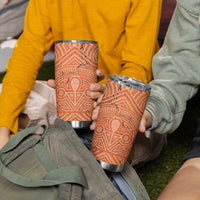 Personalised Lapita Culture Tumbler Cup Iconic Double Face Pattern LT05 - Polynesian Pride