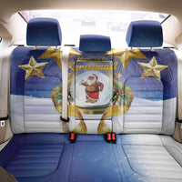 Samoa Christmas Back Car Seat Cover Snow Globe With Samoan Santa - Polynesian Pride
