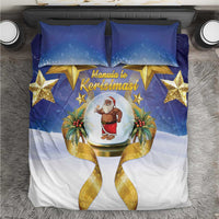 Samoa Christmas Bedding Set Snow Globe With Samoan Santa - Polynesian Pride
