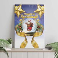 Samoa Christmas Canvas Wall Art Snow Globe With Samoan Santa LT05 - Polynesian Pride