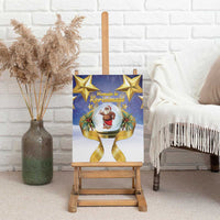 Samoa Christmas Canvas Wall Art Snow Globe With Samoan Santa LT05 - Polynesian Pride