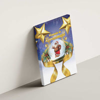 Samoa Christmas Canvas Wall Art Snow Globe With Samoan Santa LT05 - Polynesian Pride