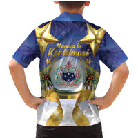 Samoa Christmas Family Matching Mermaid Dress and Hawaiian Shirt Snow Globe With Samoan Santa - undefined