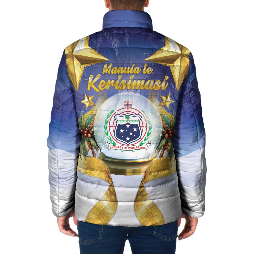 Samoa Christmas Padded Jacket Snow Globe With Samoan Santa LT05 - Polynesian Pride