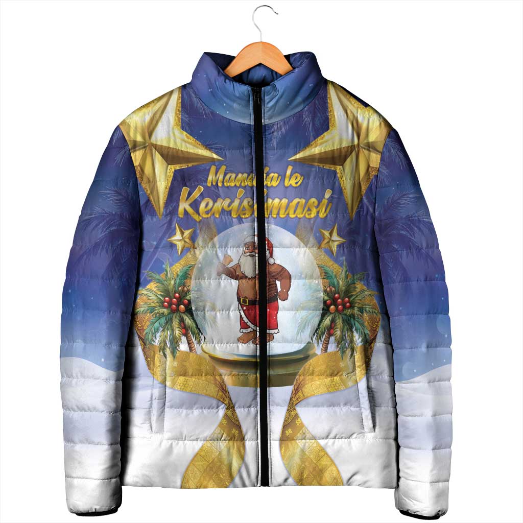 Samoa Christmas Padded Jacket Snow Globe With Samoan Santa LT05 - Polynesian Pride