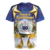 Samoa Christmas Rugby Jersey Snow Globe With Samoan Santa LT05 - Polynesian Pride