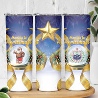 Samoa Christmas Skinny Tumbler Snow Globe With Samoan Santa - Polynesian Pride